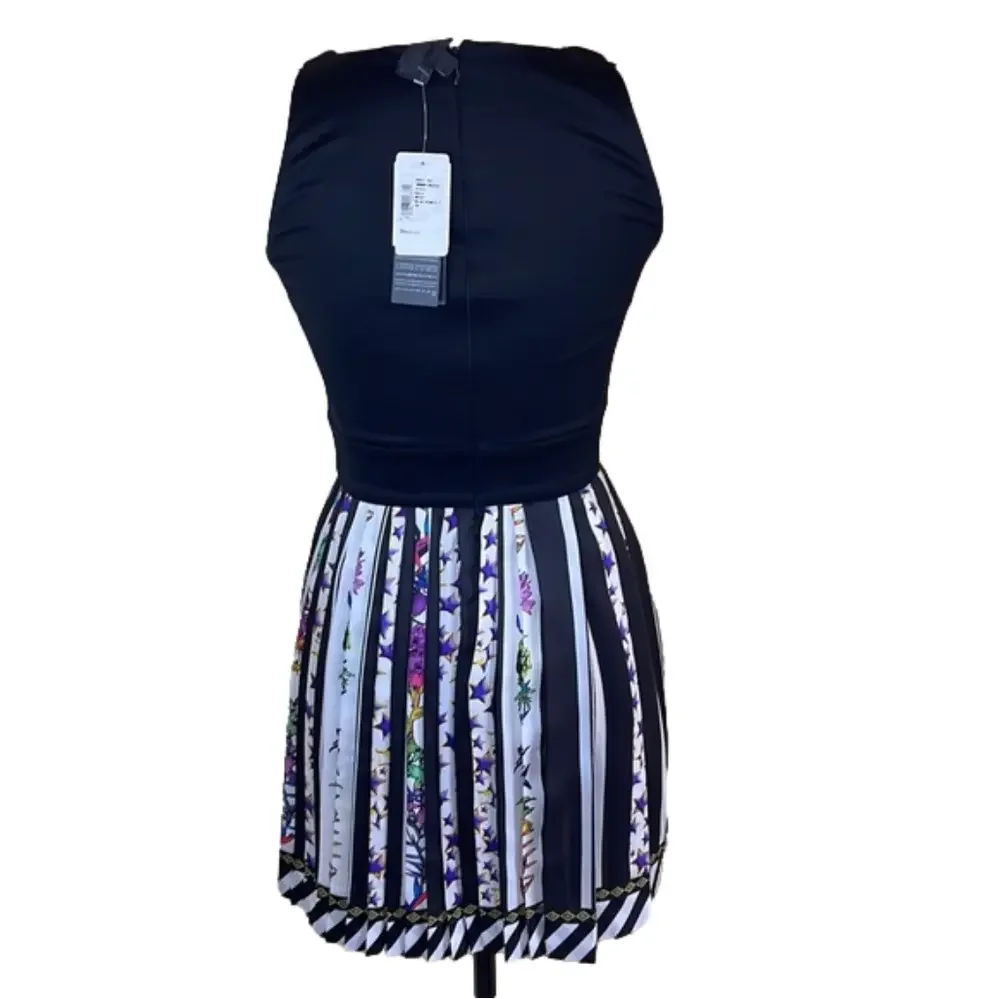 Just Cavalli sleeveless black/white & floral dress - size 38/8 - NWT - Picture 2 of 15